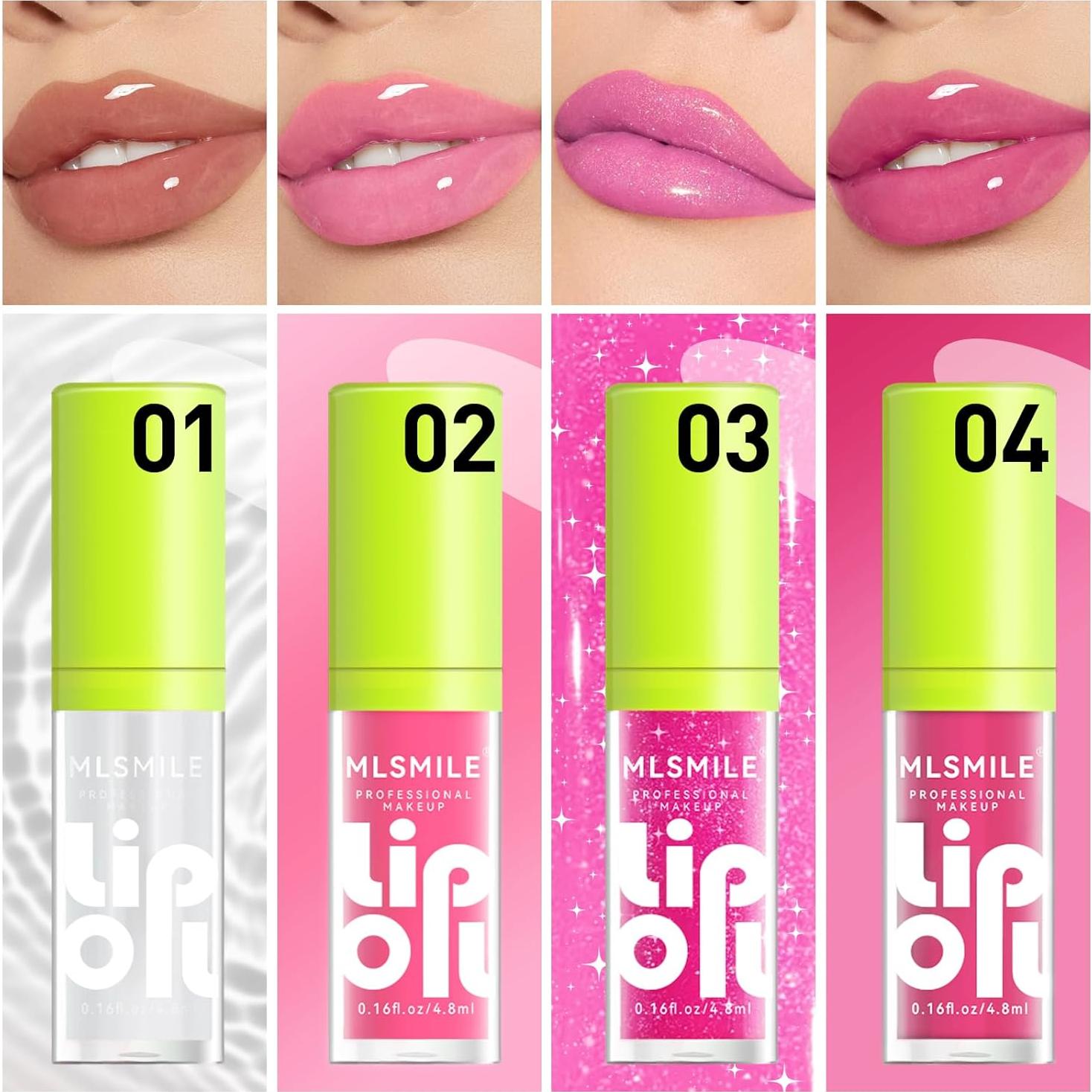 Set de Aceite Labial Brillante BEFIVECOK 4 Colores Hidratante