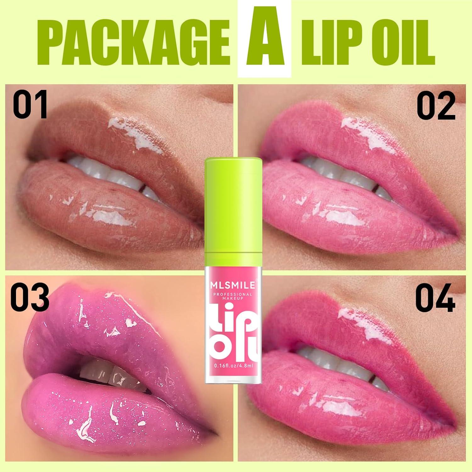 Set de Aceite Labial Brillante BEFIVECOK 4 Colores Hidratante