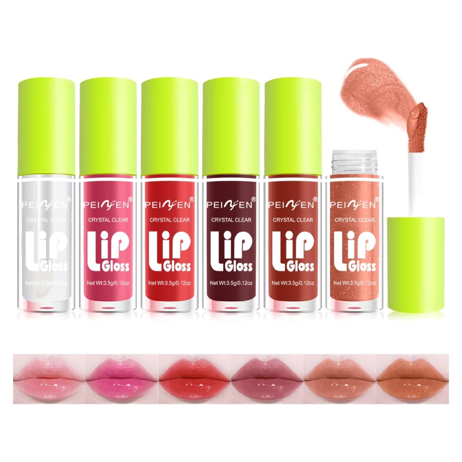 Juego de 6 Brillos Labiales ZAMANIYA Hidratantes y No Pegajosos