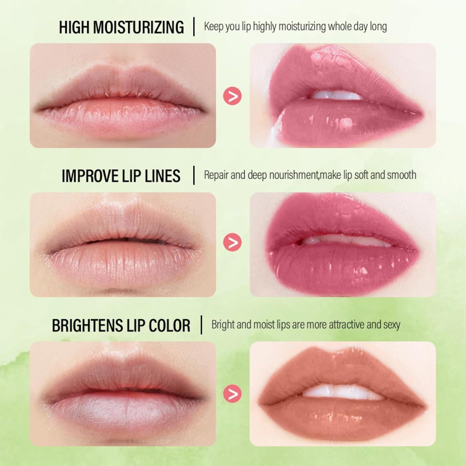 Juego de 6 Brillos Labiales ZAMANIYA Hidratantes y No Pegajosos