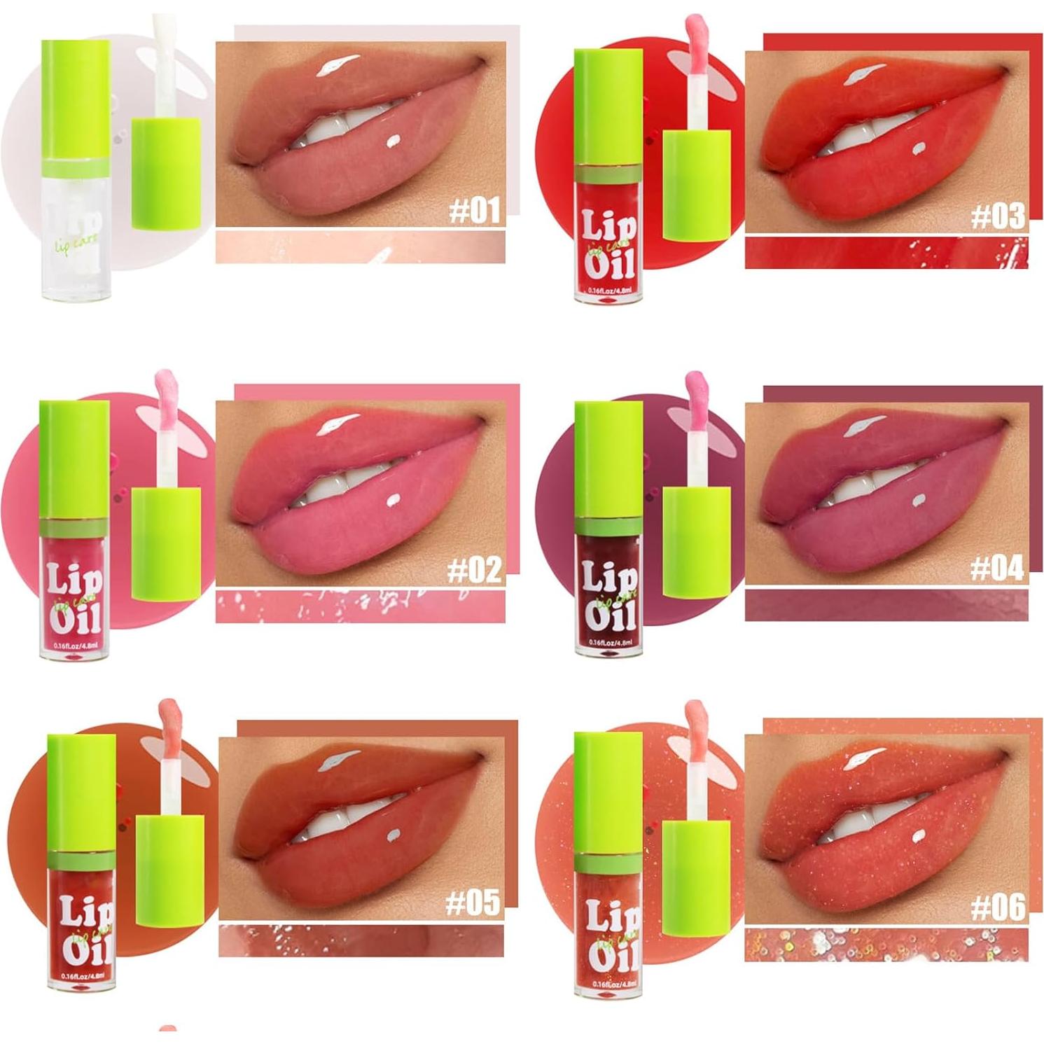 Set 6 Brillos de Labios Hidratantes Yeuxtty 140g