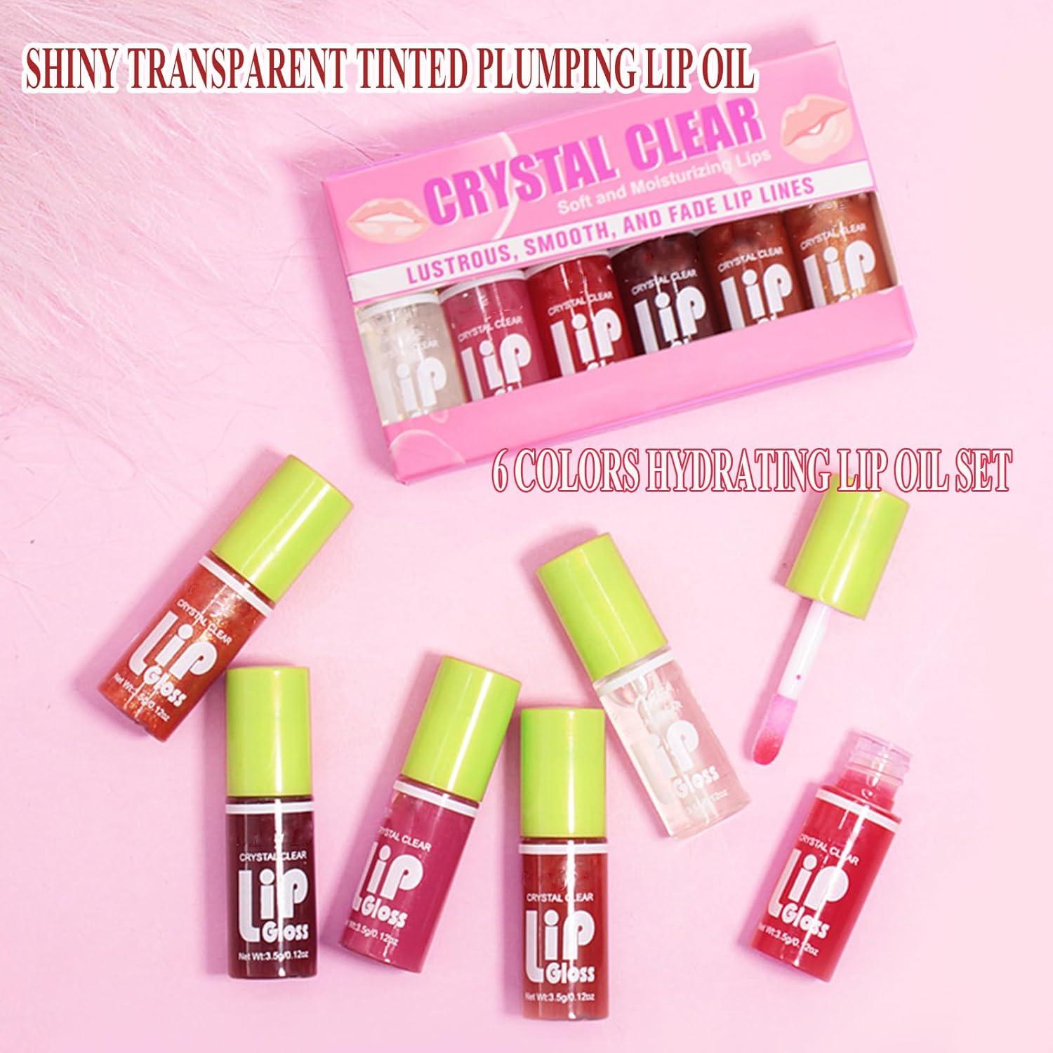 Set 6 Brillos de Labios Hidratantes Yeuxtty Mini 49.6g