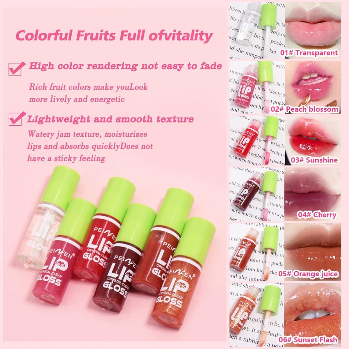 Set de 6 Aceites Hidratantes para Labios FYEBOO - Brillo y Volumen