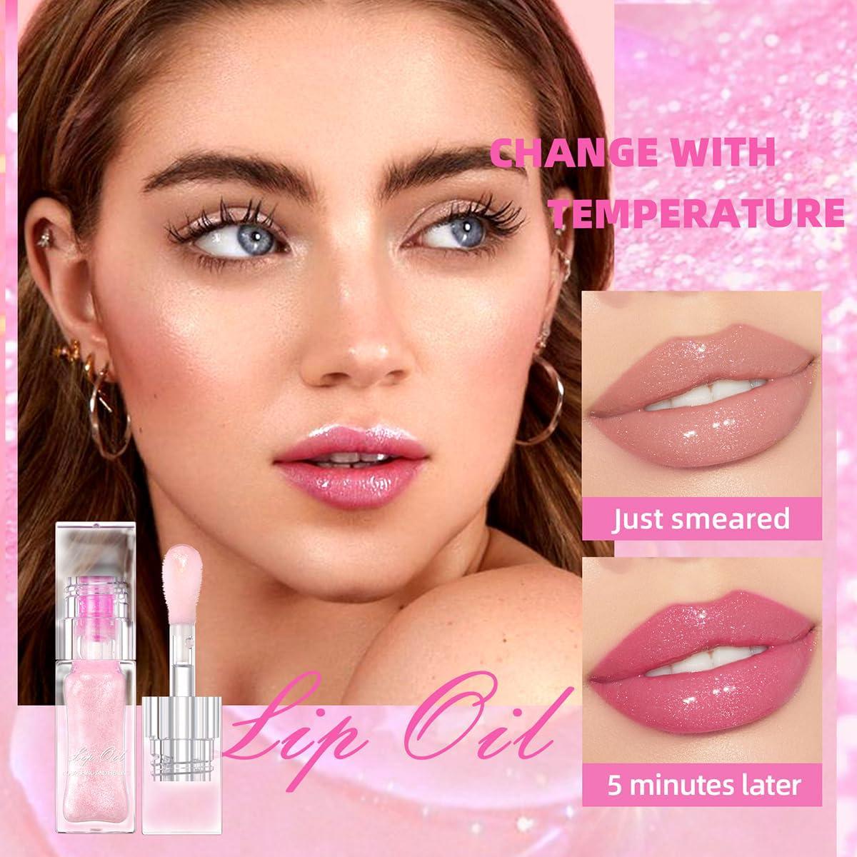 Aceite de Labios Hidratante Tiejdhr 8.5g Color Rosa
