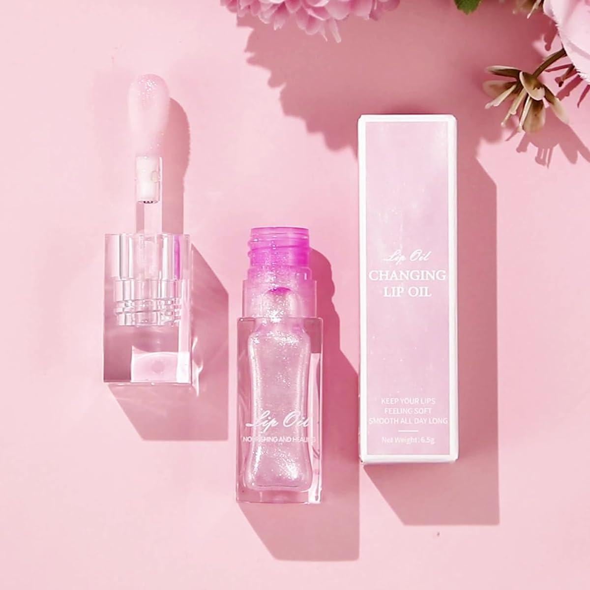 Aceite de Labios Hidratante Tiejdhr 8.5g Color Rosa