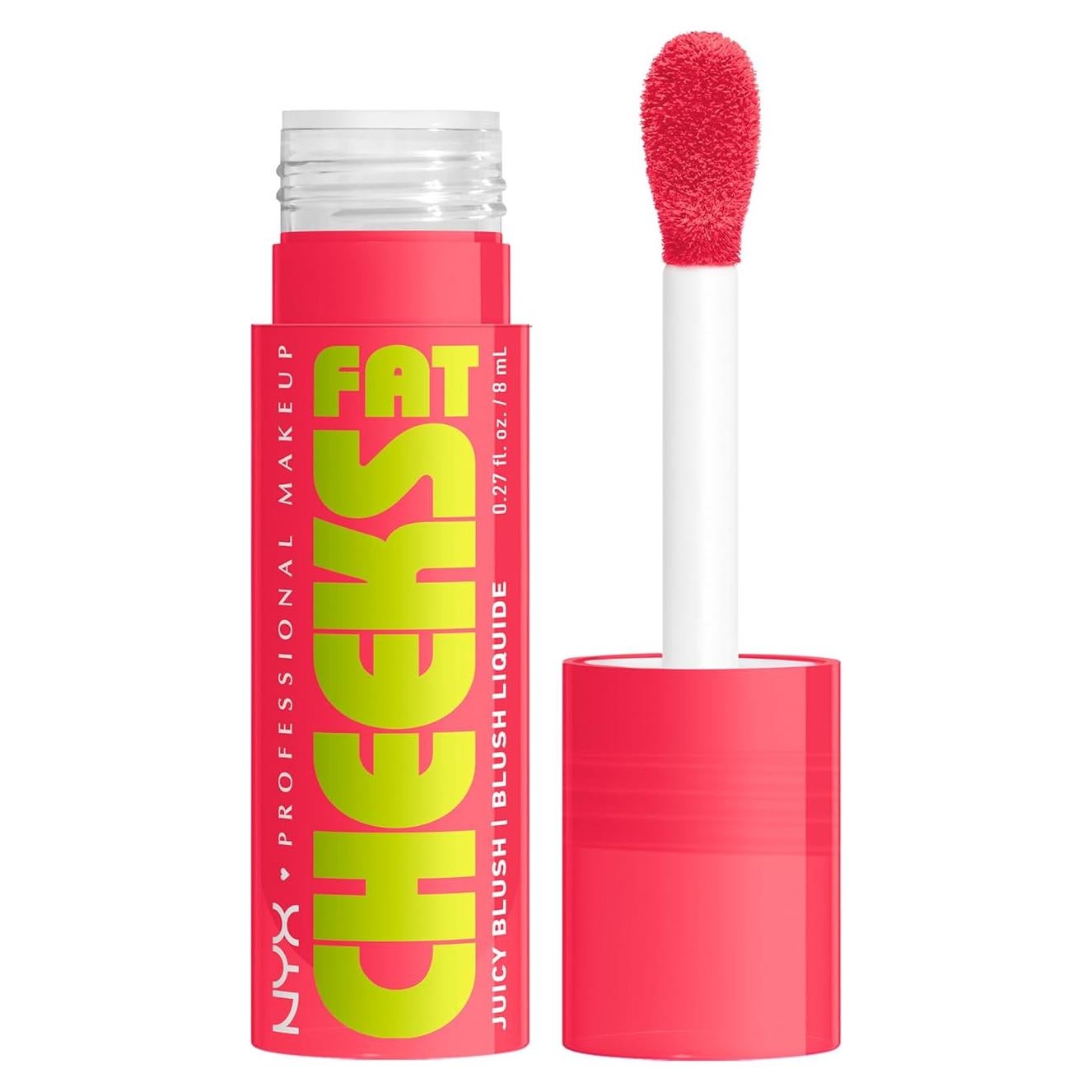 Rubor Líquido Brillante NYX Fat Cheeks 7.62g Bouncin Berry