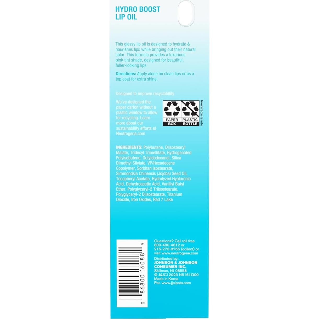 Neutrogena Hydro Boost Aceite Labial Rosa Claro 5.67 g