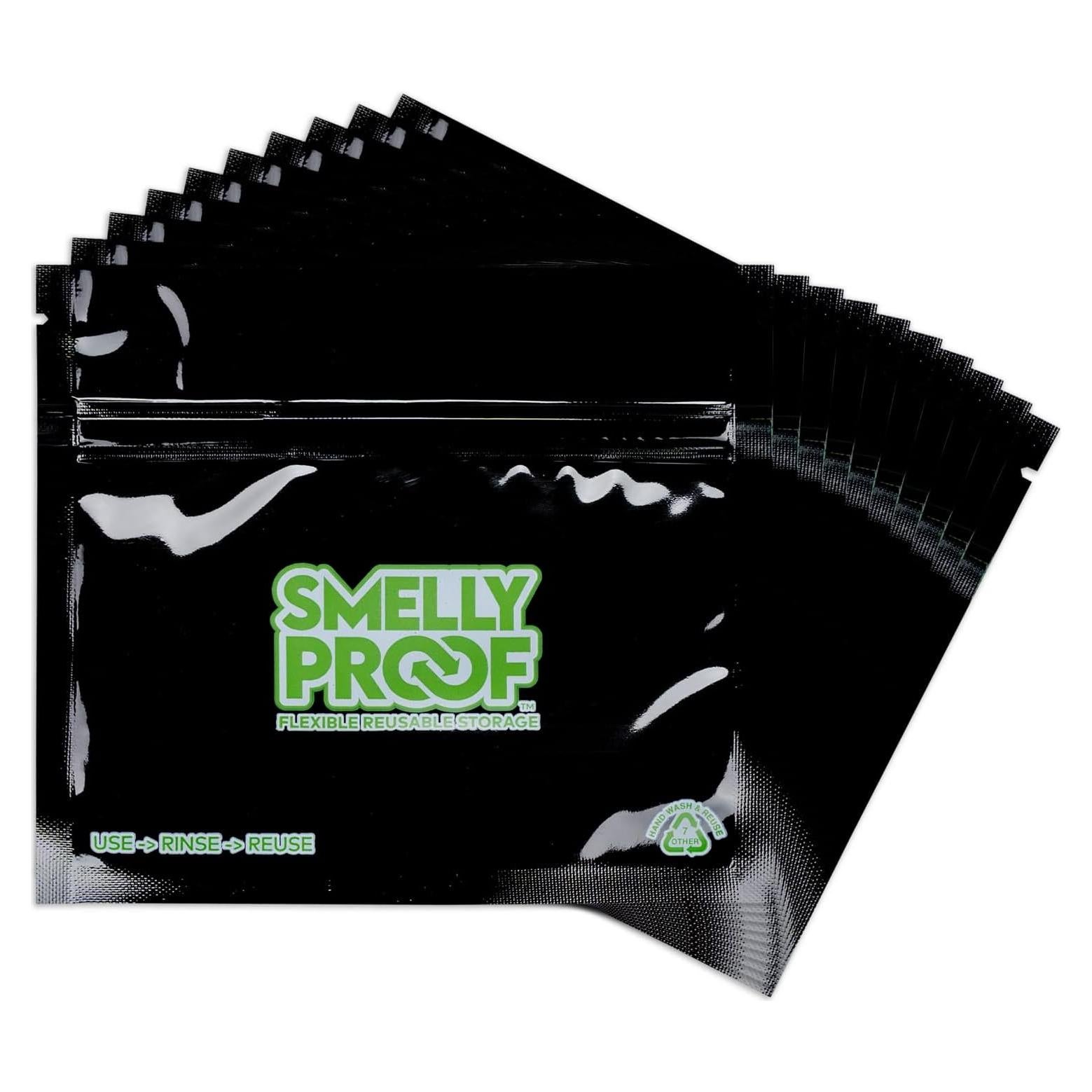 10 Bolsas Reutilizables Smelly Proof a Prueba de Olores 15.24x10.16cm