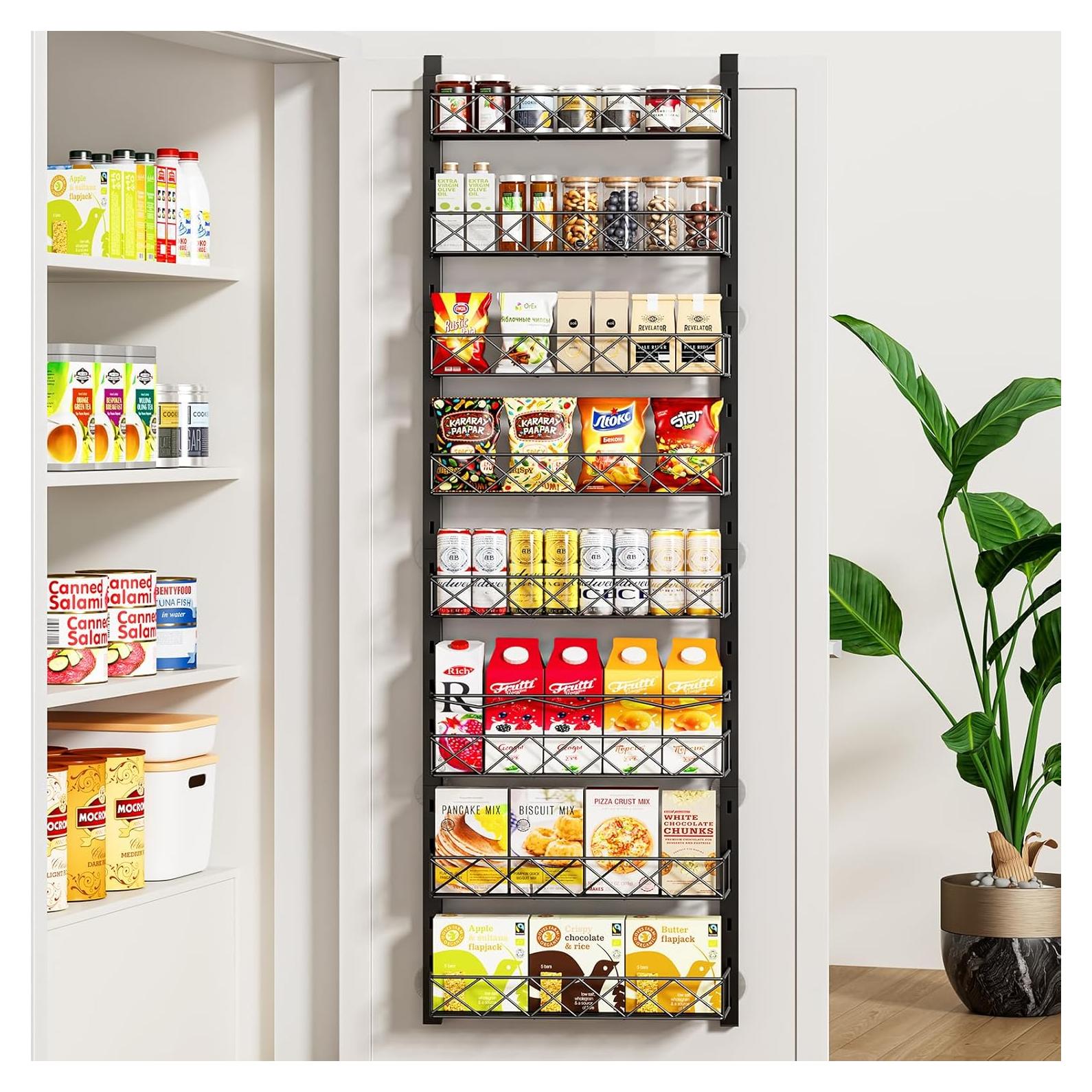 Organizador de Puerta MIAOLI 8 Niveles Negro Ajustable