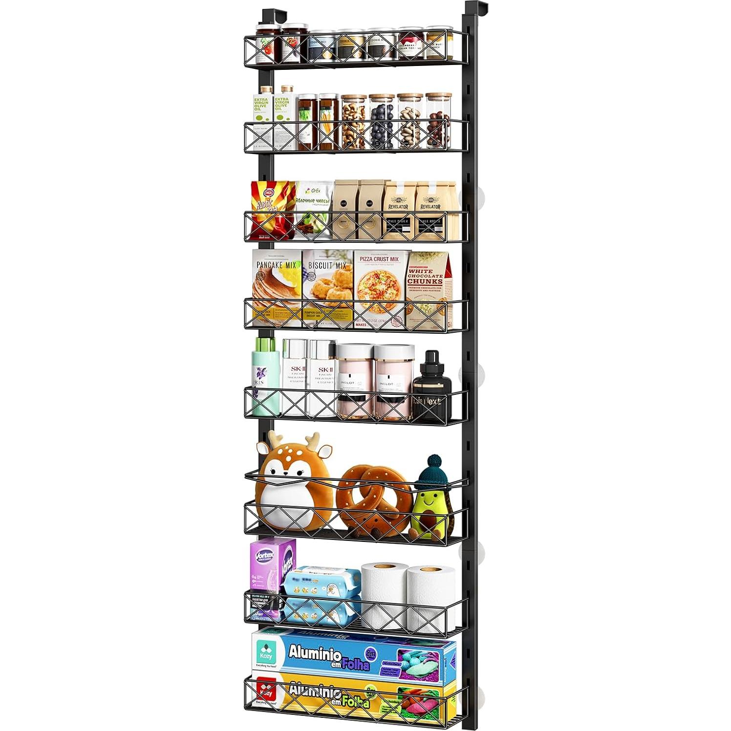 Organizador de Puerta MIAOLI 8 Niveles Negro Ajustable