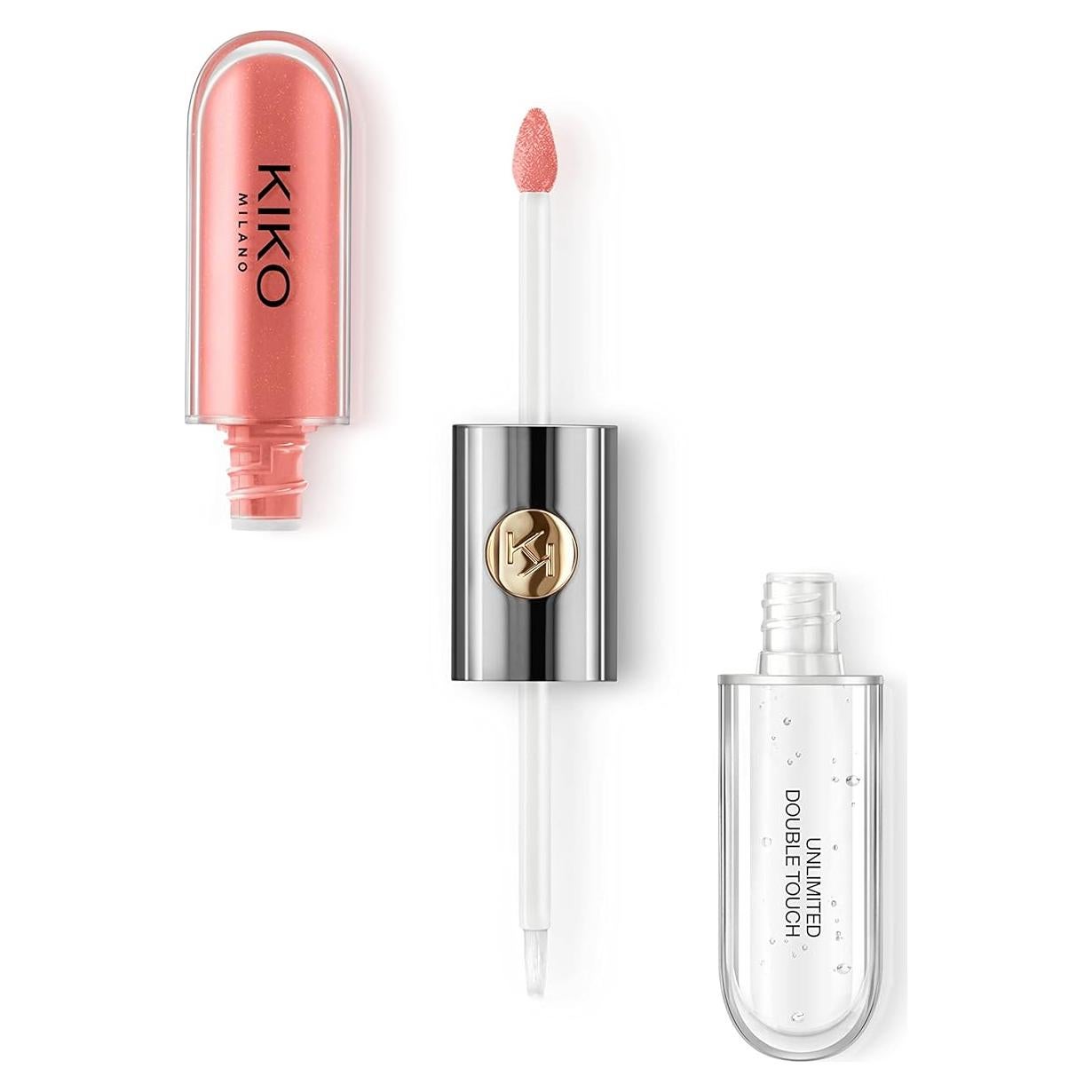 Labial Líquido Kiko Milano Unlimited Double Touch 113 Coral Satinado