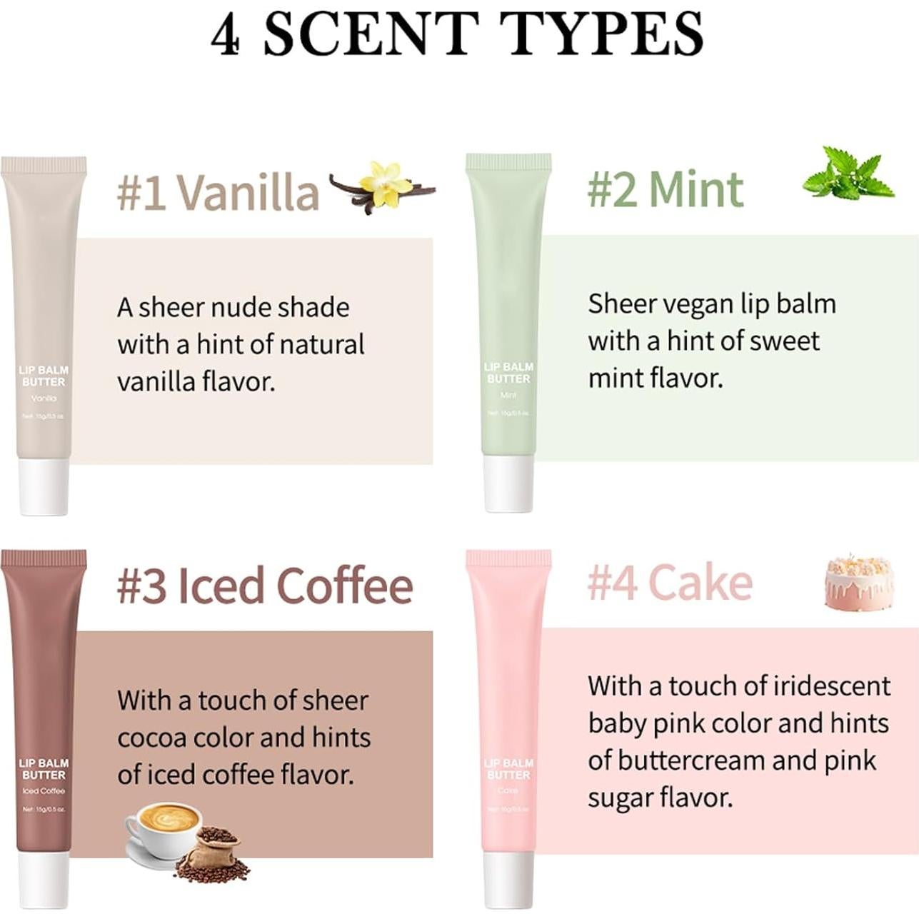 Bálsamo Labial Hidratante Dulele Mantequilla 4 Colores 108g