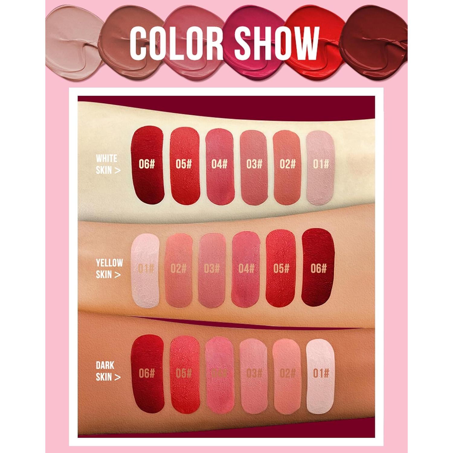 Lápiz Labial Líquido Mate Velvet 05# Rojo Rubí - 16H Duración