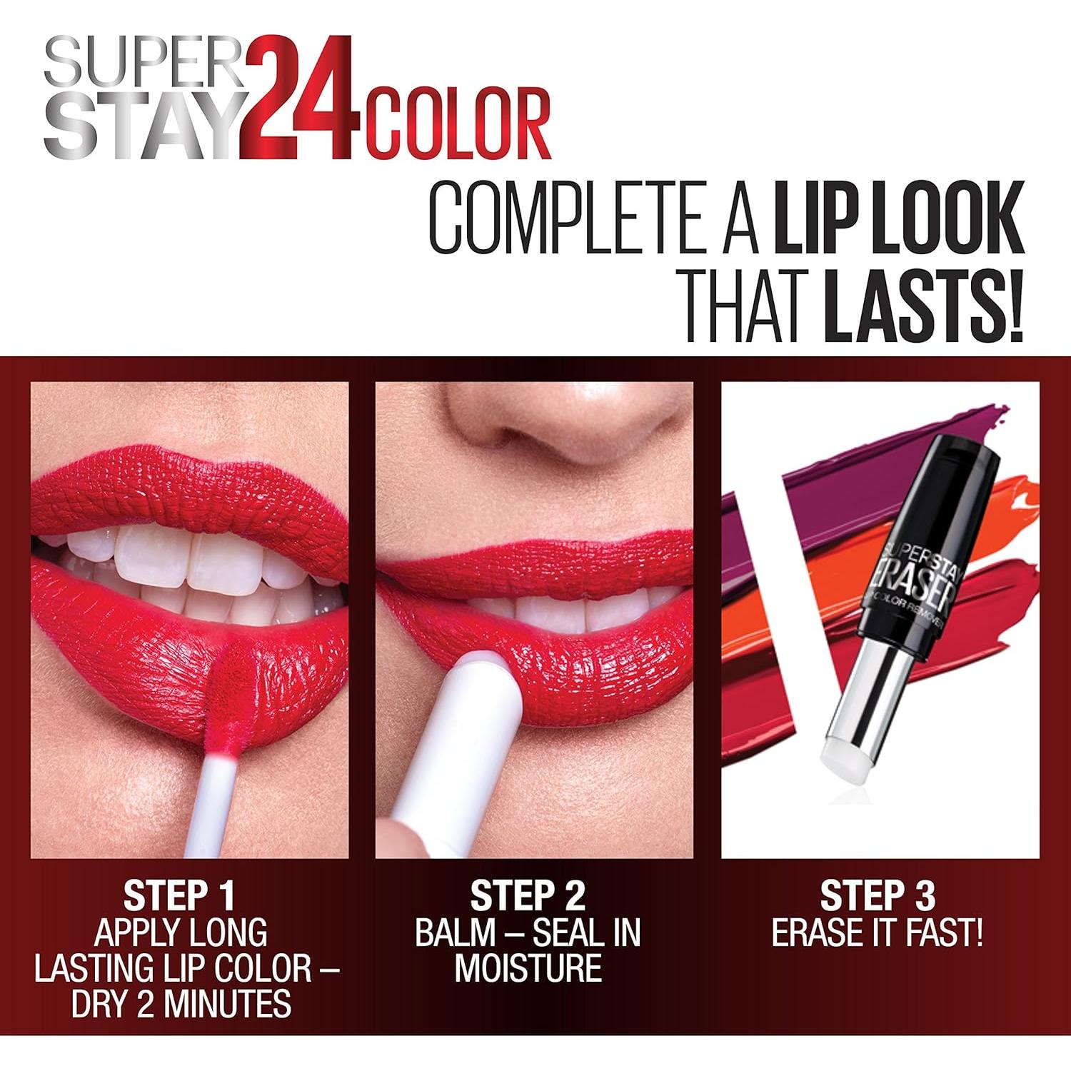Maquillaje de Labios Líquido Maybelline SuperStay 24 Rojo Firme