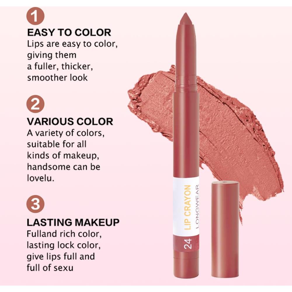 Lápiz Labial Mate BINGBRUSH 24# Rojo Indio Hidratante