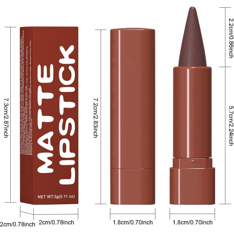 Lápiz Labial y Delineador 2 en 1 BINGBRUSH Marrón Oscuro