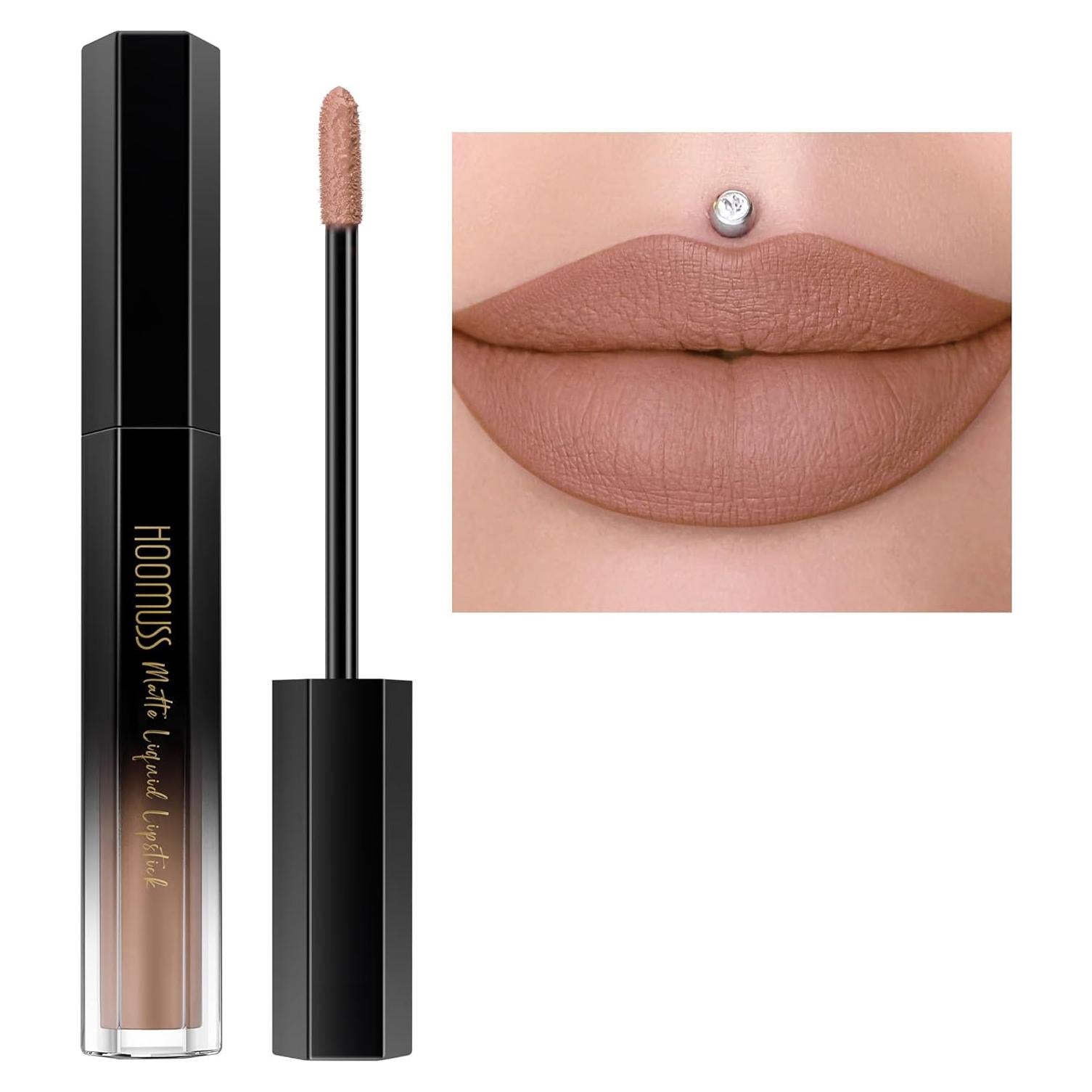 Lápiz Labial Mate HOOMUSS M61 Latte Nude 9g - Larga Duración