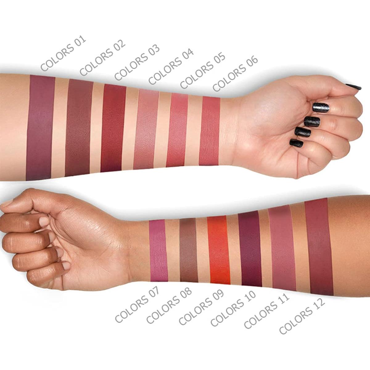 Conjunto de lápiz labial líquido PRALOVIXAE 12 colores mate