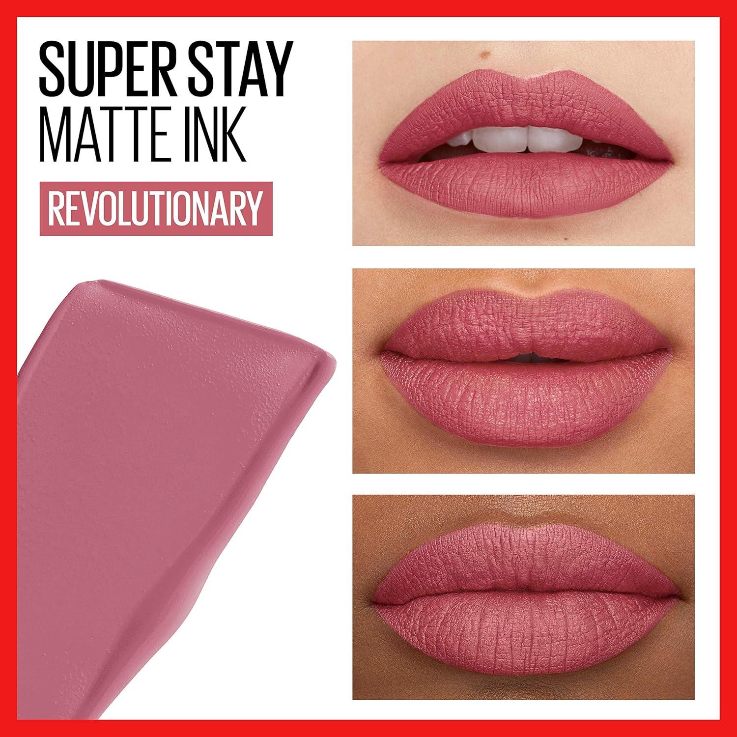 Pintalabios Líquido Maybelline Super Stay Matte Ink 2 Piezas - Rojo Claro y Rosa Malva