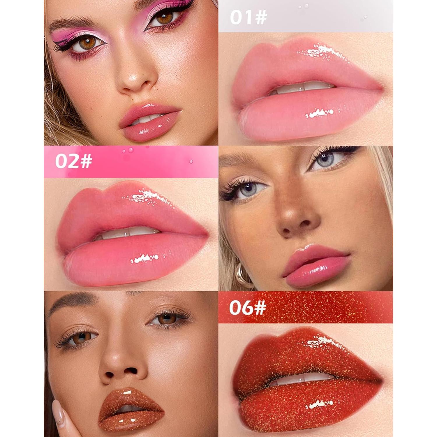 Set de 6 Aceites de Labios Hidratantes LYSdefeu - Brillo y Color