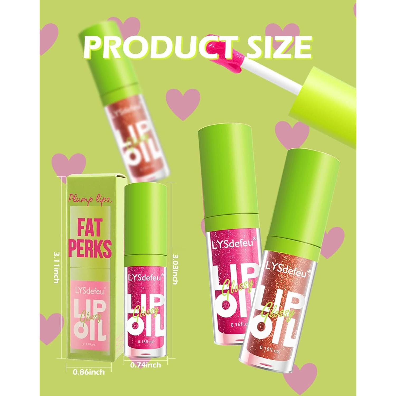 Set de 6 Aceites de Labios Hidratantes LYSdefeu - Brillo y Color