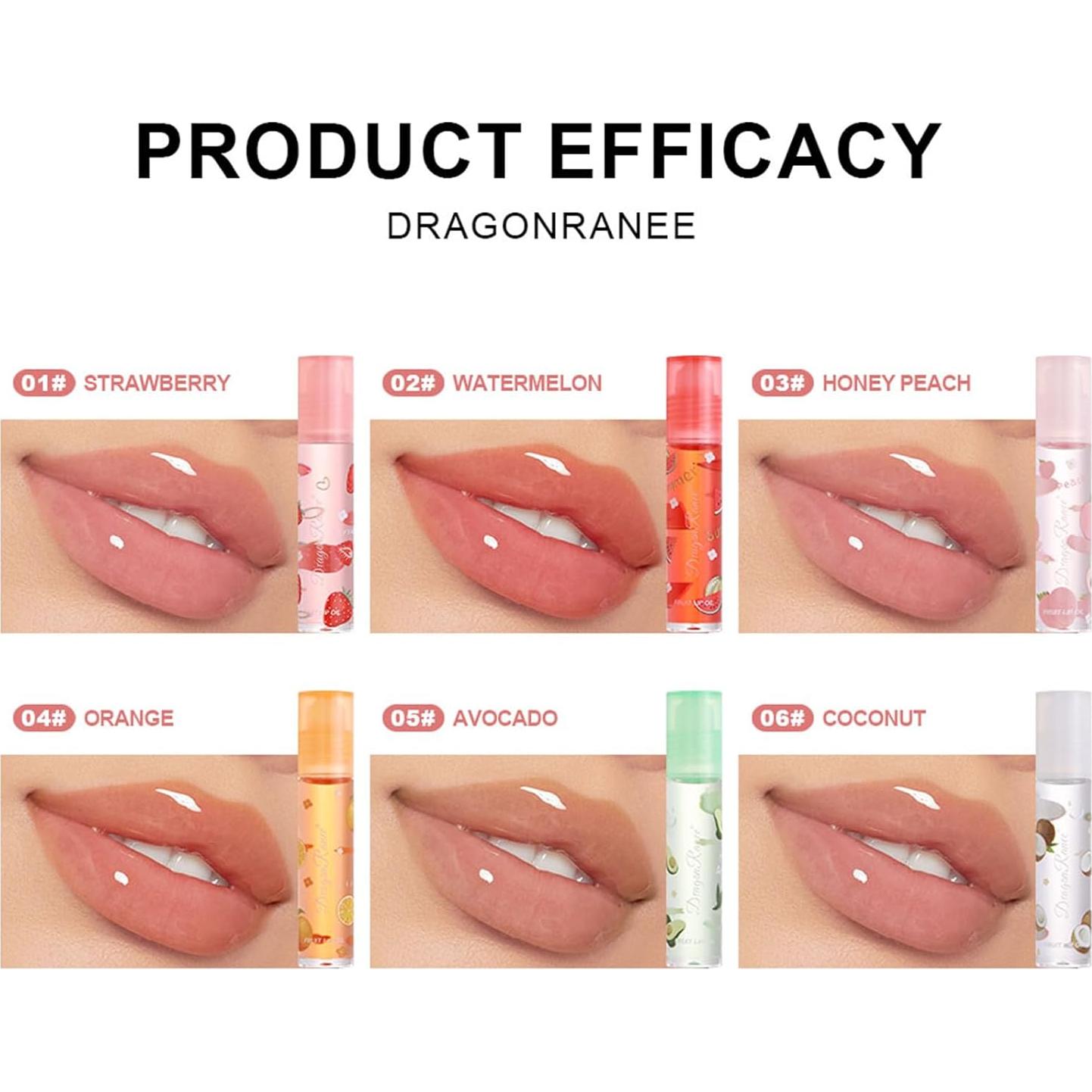 Set de 6 Aceites Hidratantes para Labios KTouler - Brillo Labial