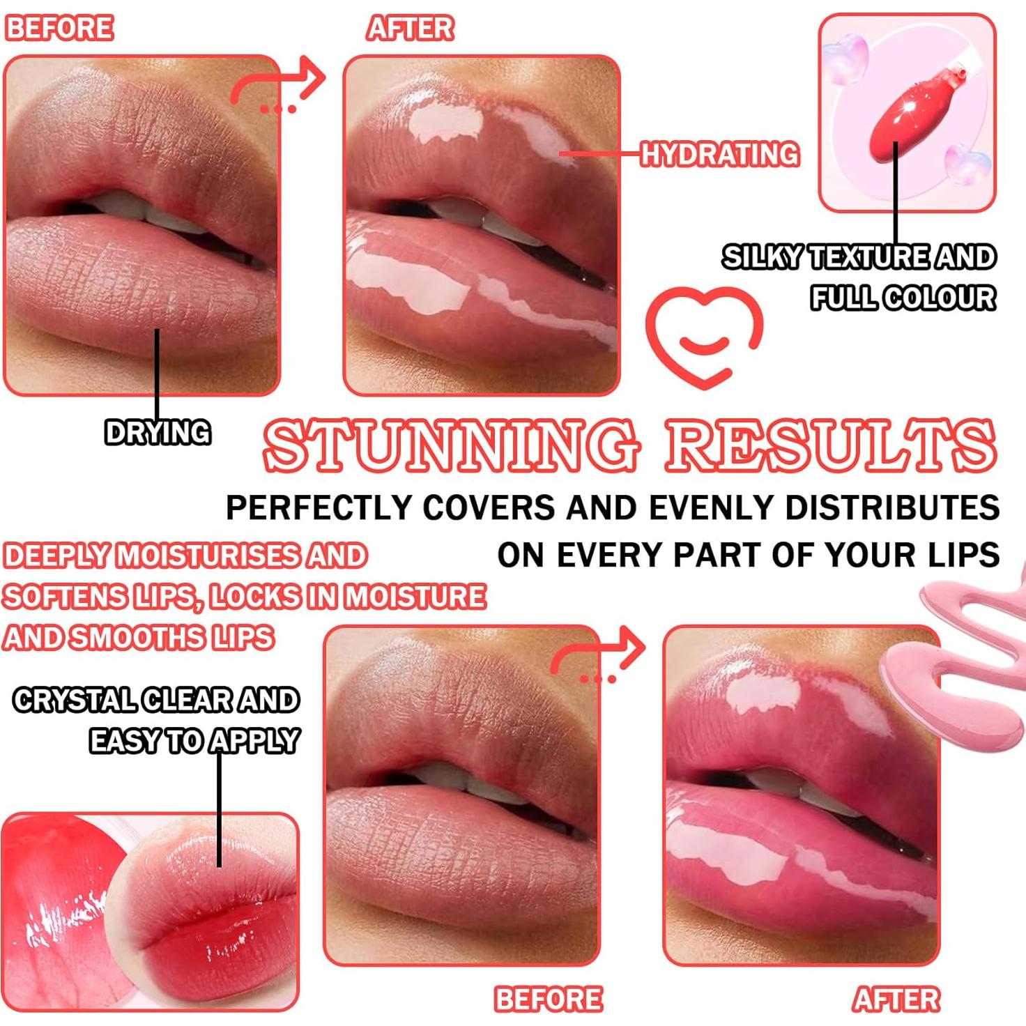 Juego de Aceite Labial Hidratante LingHaoLH - 6 Colores