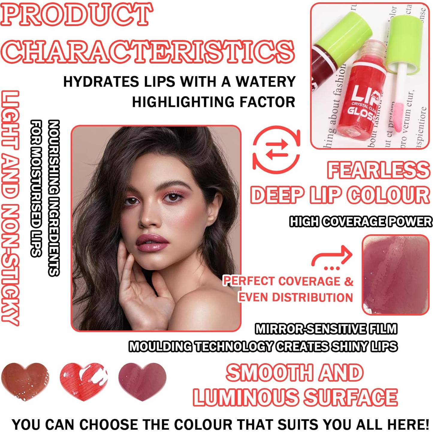 Juego de Aceite Labial Hidratante LingHaoLH - 6 Colores