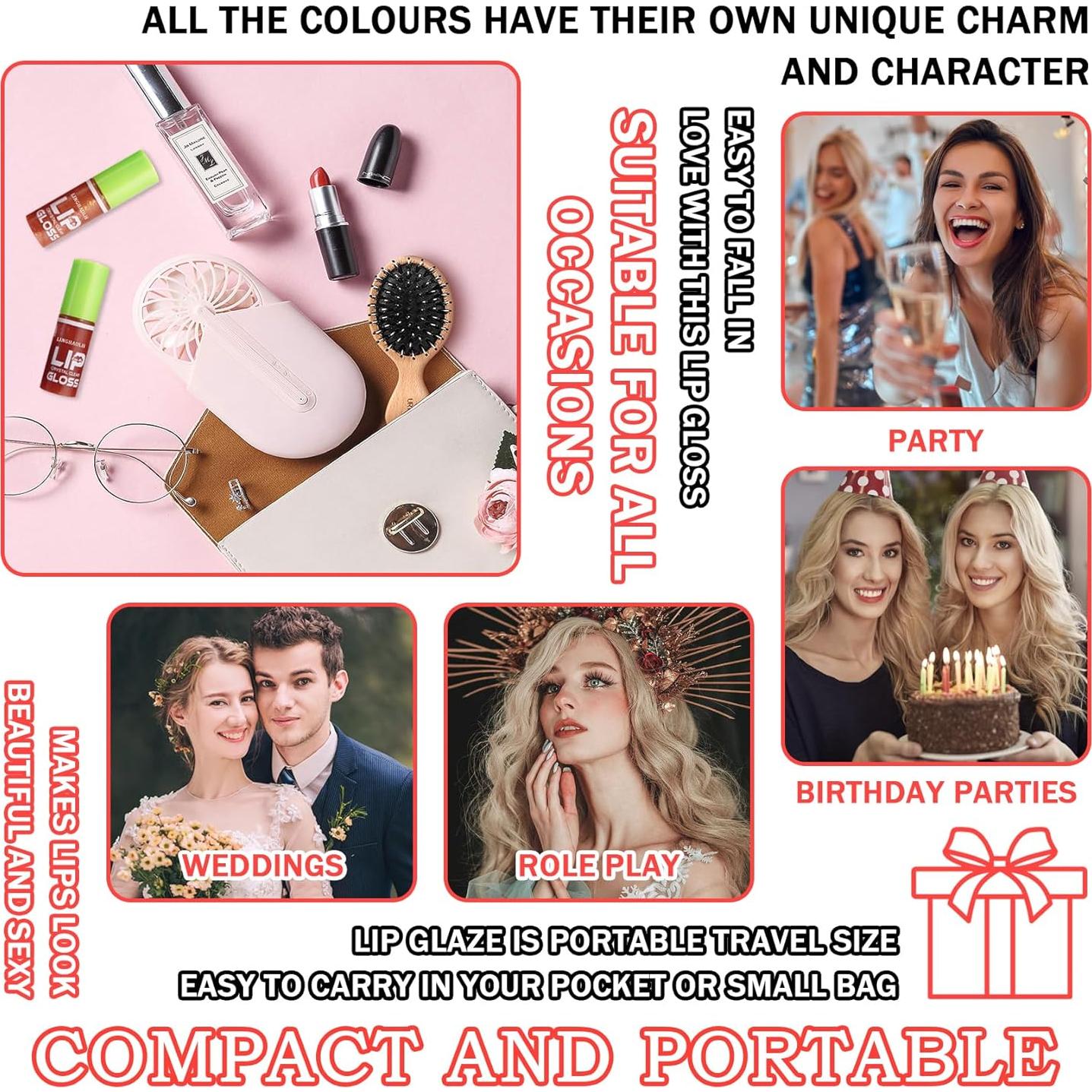 Juego de Aceite Labial Hidratante LingHaoLH - 6 Colores