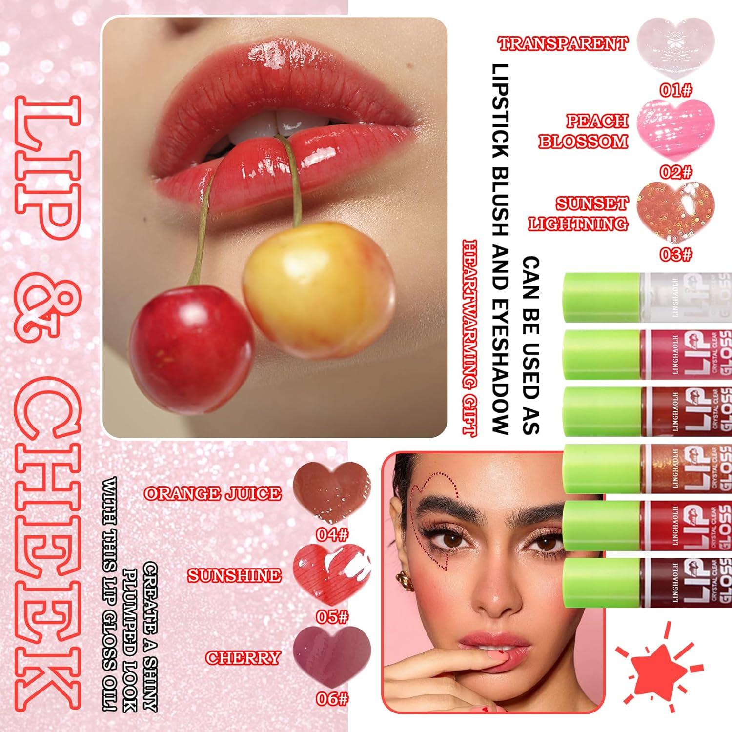 Juego de Aceite Labial Hidratante LingHaoLH - 6 Colores