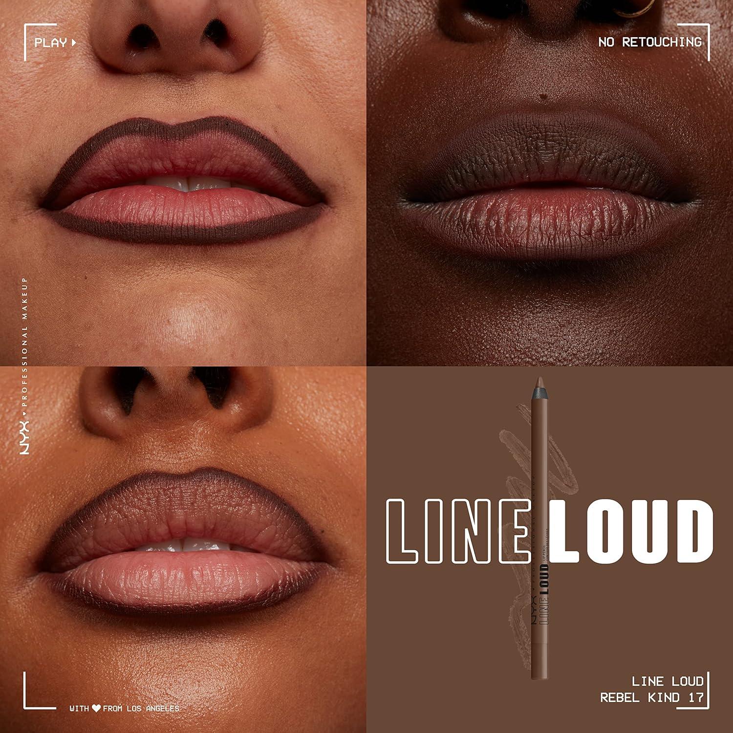 Lápiz Labial Line Loud NYX 1.13g - Rebel Kind Marrón Chocolate