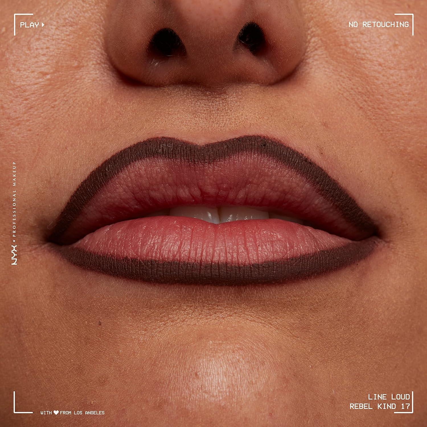 Lápiz Labial Line Loud NYX 1.13g - Rebel Kind Marrón Chocolate