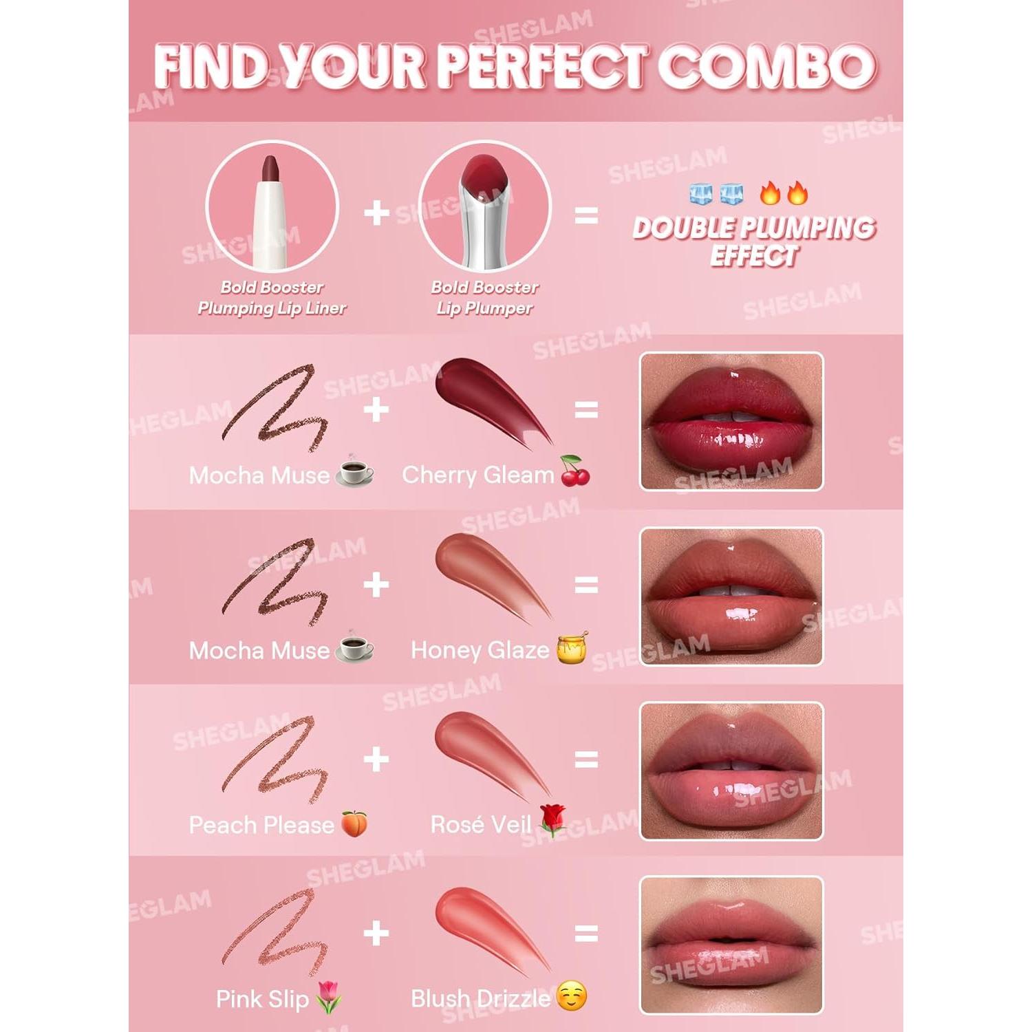 Brillo Labial Hidratante SHEGLAM Péptidos Voluminizadores 17g