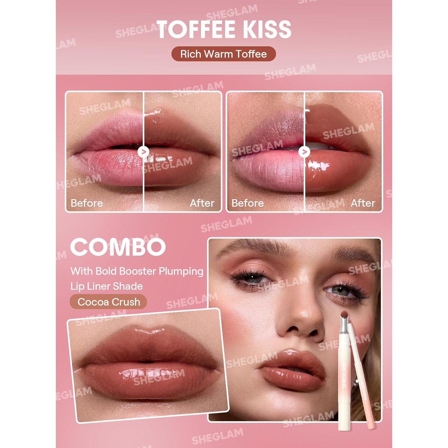 Brillo Labial Hidratante SHEGLAM Péptidos Voluminizadores 17g