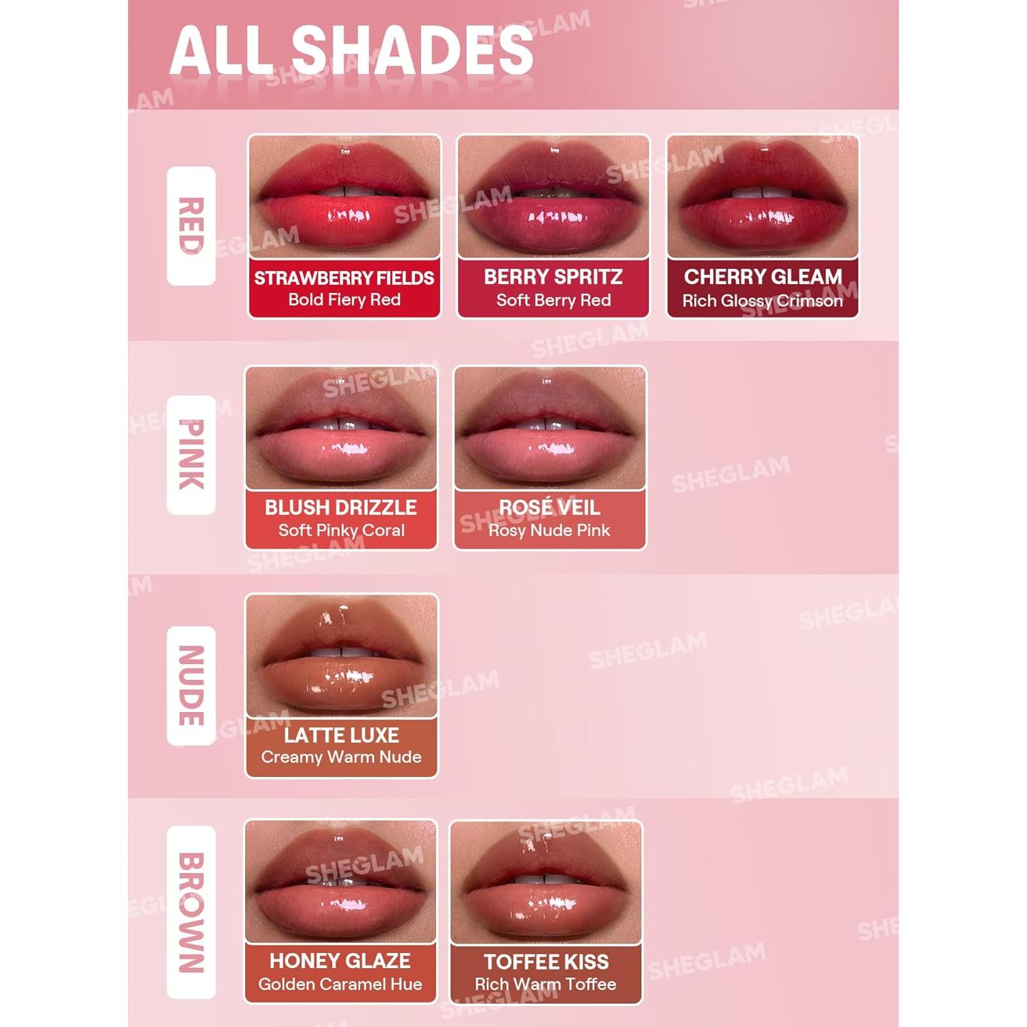 Brillo Labial Hidratante SHEGLAM Péptidos Voluminizadores 17g