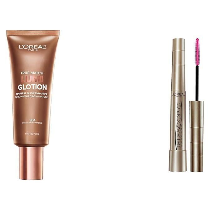 L'Oreal Paris Maquillaje Lumi Glotion 38g + Máscara Telescópica 7g