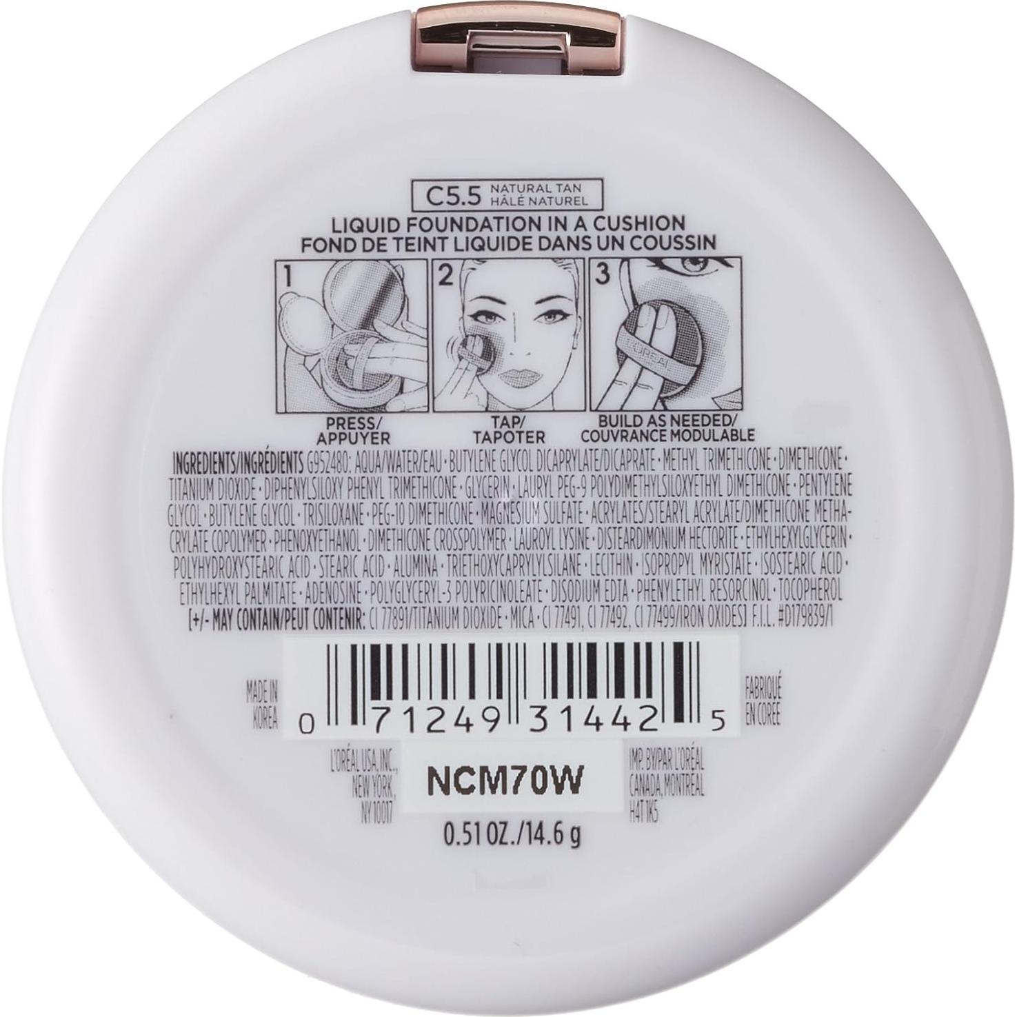 Base Líquida L'Oréal Paris True Match Lumi Cushion C5.5 15g