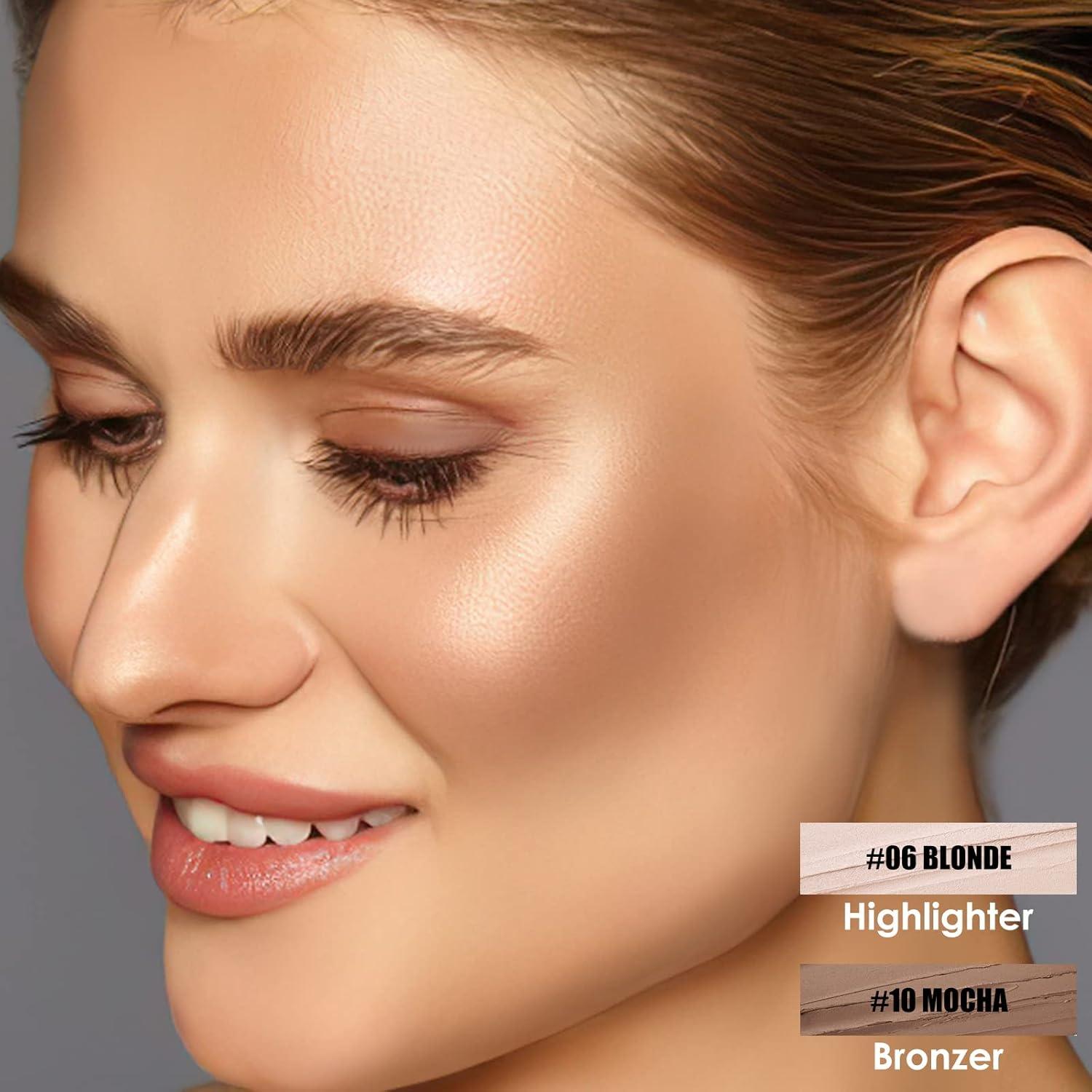 Lápiz de Contorno FOCALLURE 2 Pcs Hidratante Claro-Medio