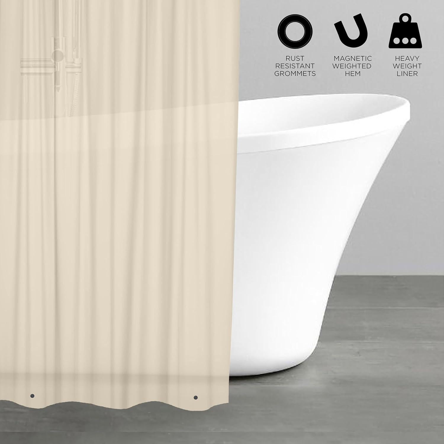 Cortina de Ducha Bath Bliss 100% PVC Beige 178x183cm