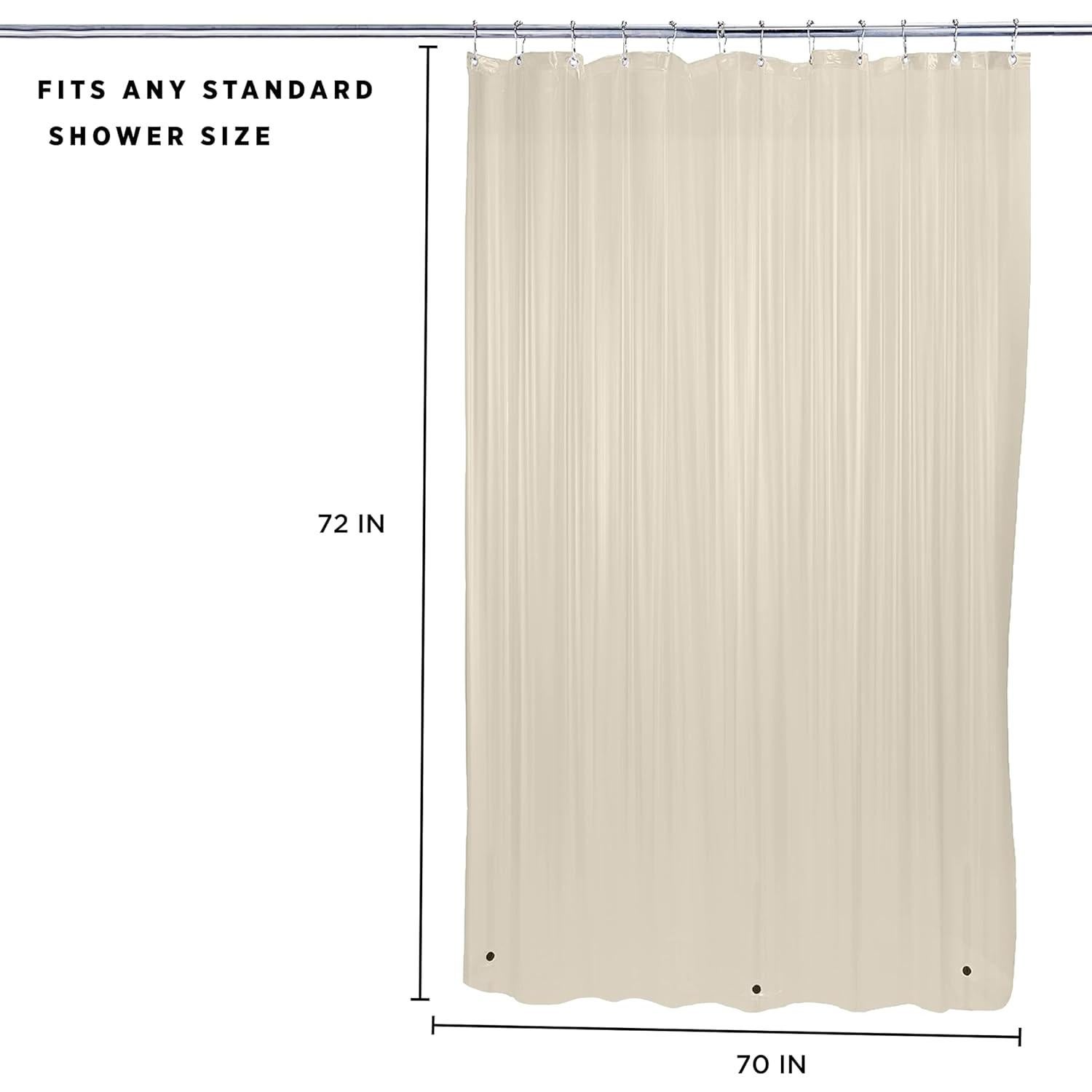 Cortina de Ducha Bath Bliss 100% PVC Beige 178x183cm