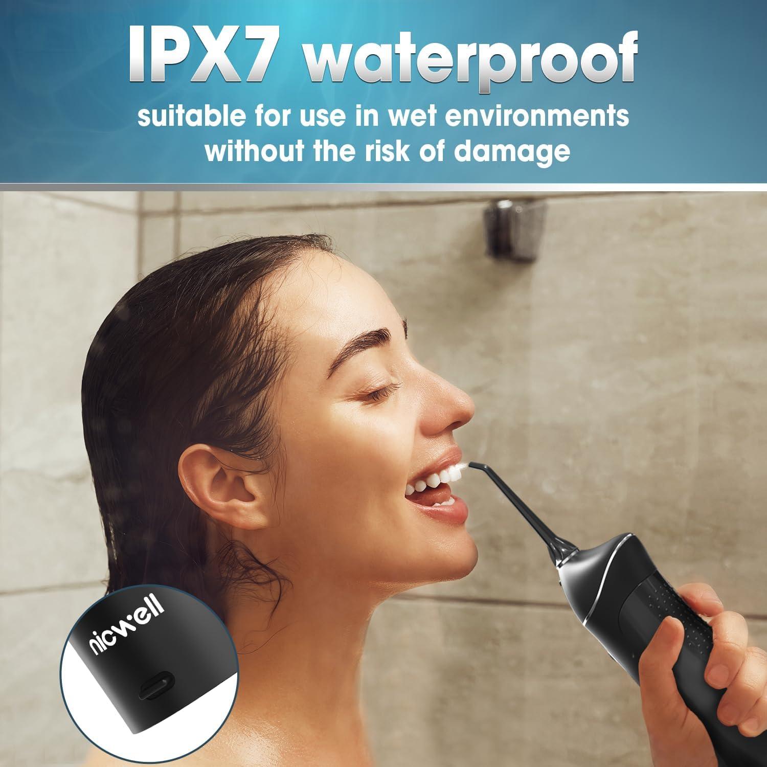 Irrigador Dental Inalámbrico Nicwell F5025 4 Modos IPX7 200ml