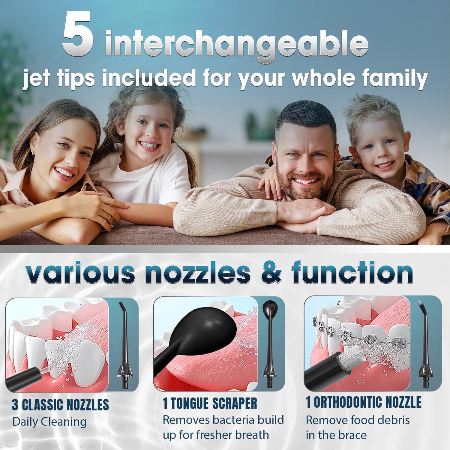 Irrigador Dental Inalámbrico Nicwell F5025 4 Modos IPX7 200ml