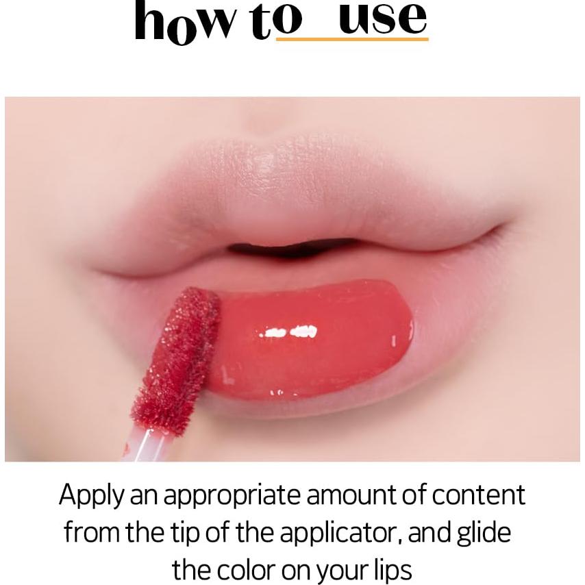 Tinte Labial Vegano ETUDE #5 Cereza 3.1g - Brillo Hidratante