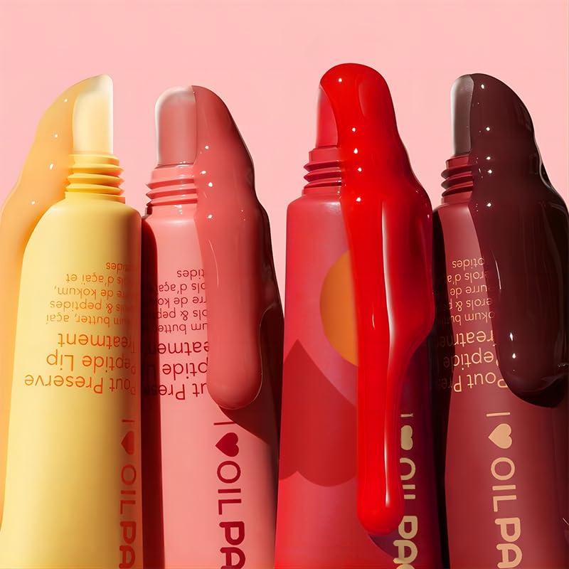 Set de 4 Brillos Labiales de Gel WHHWM - Hidratantes y Tinte Natural