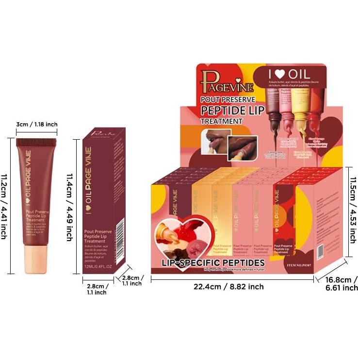Set de 4 Brillos Labiales de Gel WHHWM - Hidratantes y Tinte Natural