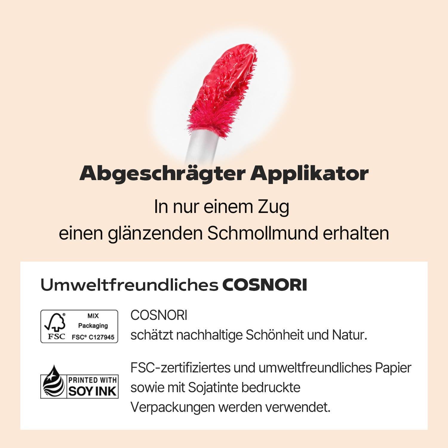 COSNORI Flow Wave Lip Tint 08 BEBE - Brillo Labios Vegano Hidratante