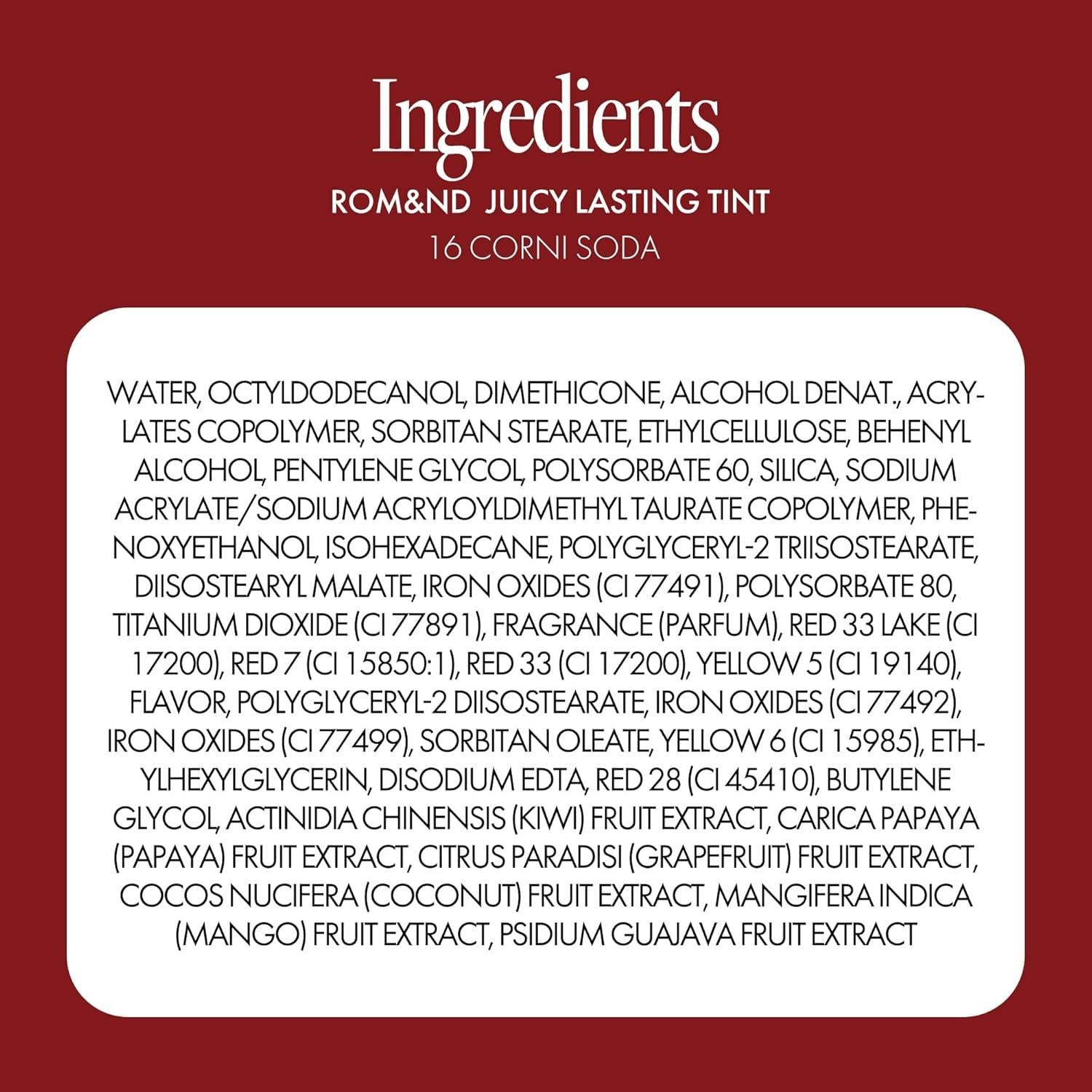 Tinte Labial Duradero rom&nd beauty - 12 Horas, 5.4 g (#16 Corni Soda)
