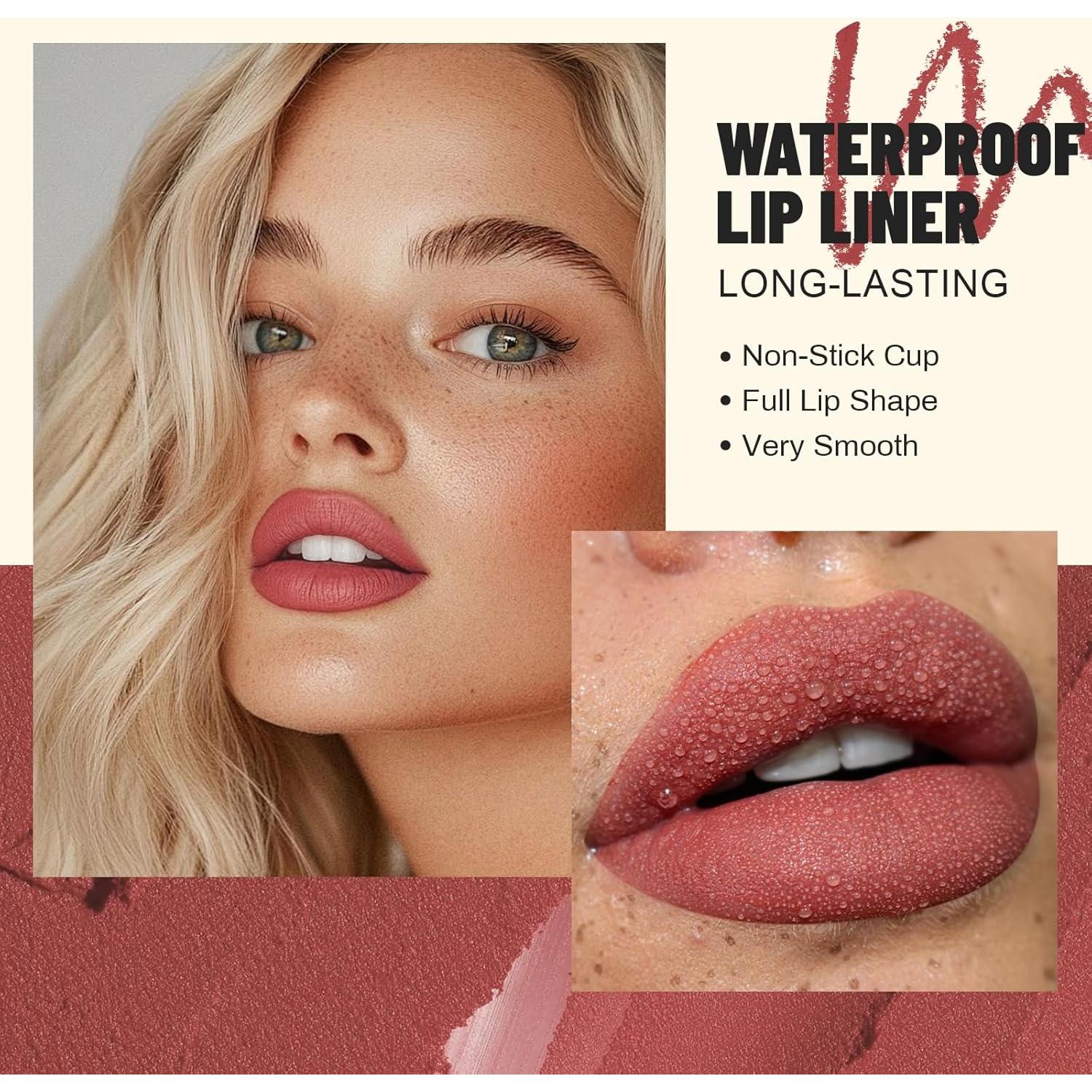 Set de 6 Lápices de Contorno de Labios Pudaier - Alta Pigmentación