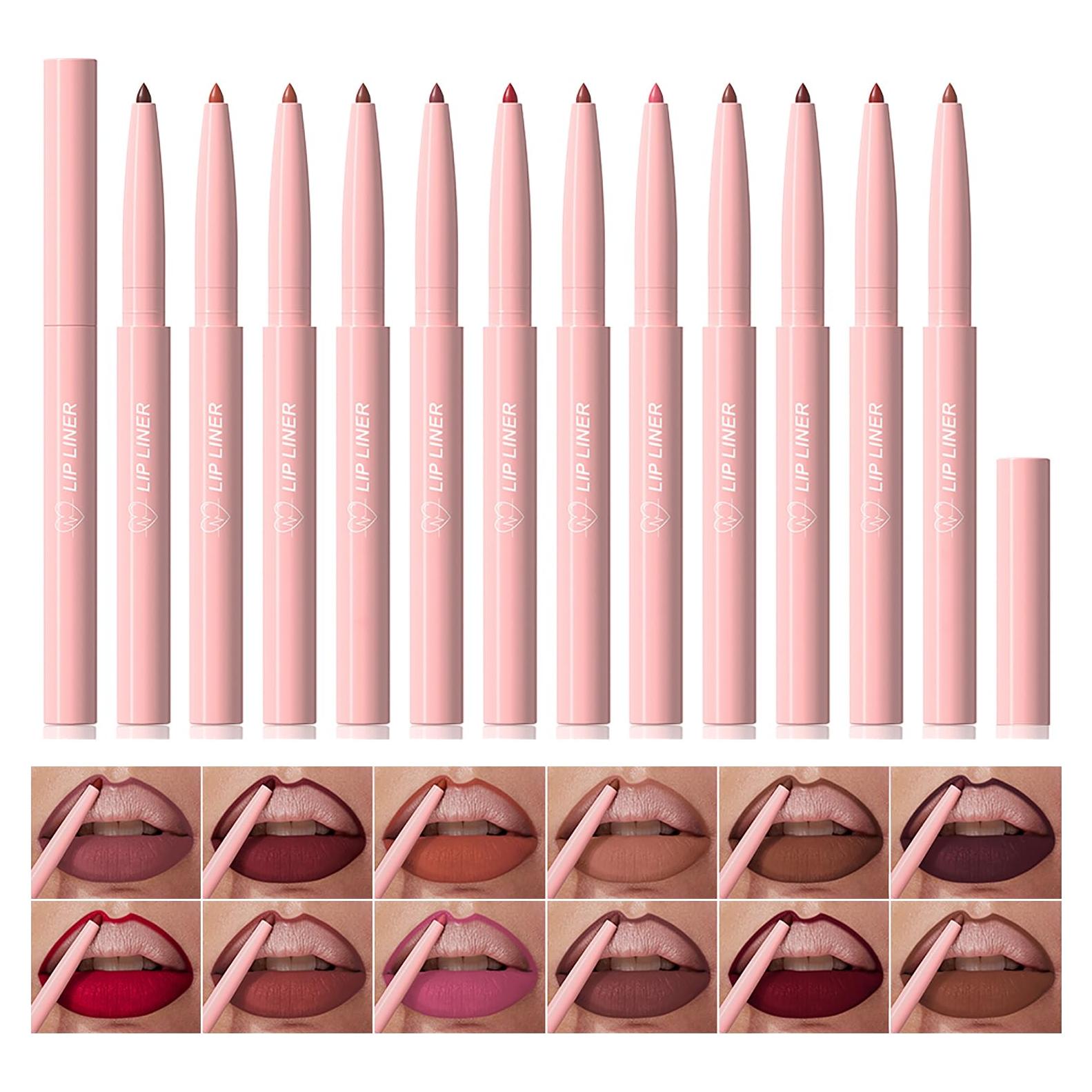 Kit de Lápiz Labial Retráctil KIMIEYE 12 Colores Mate