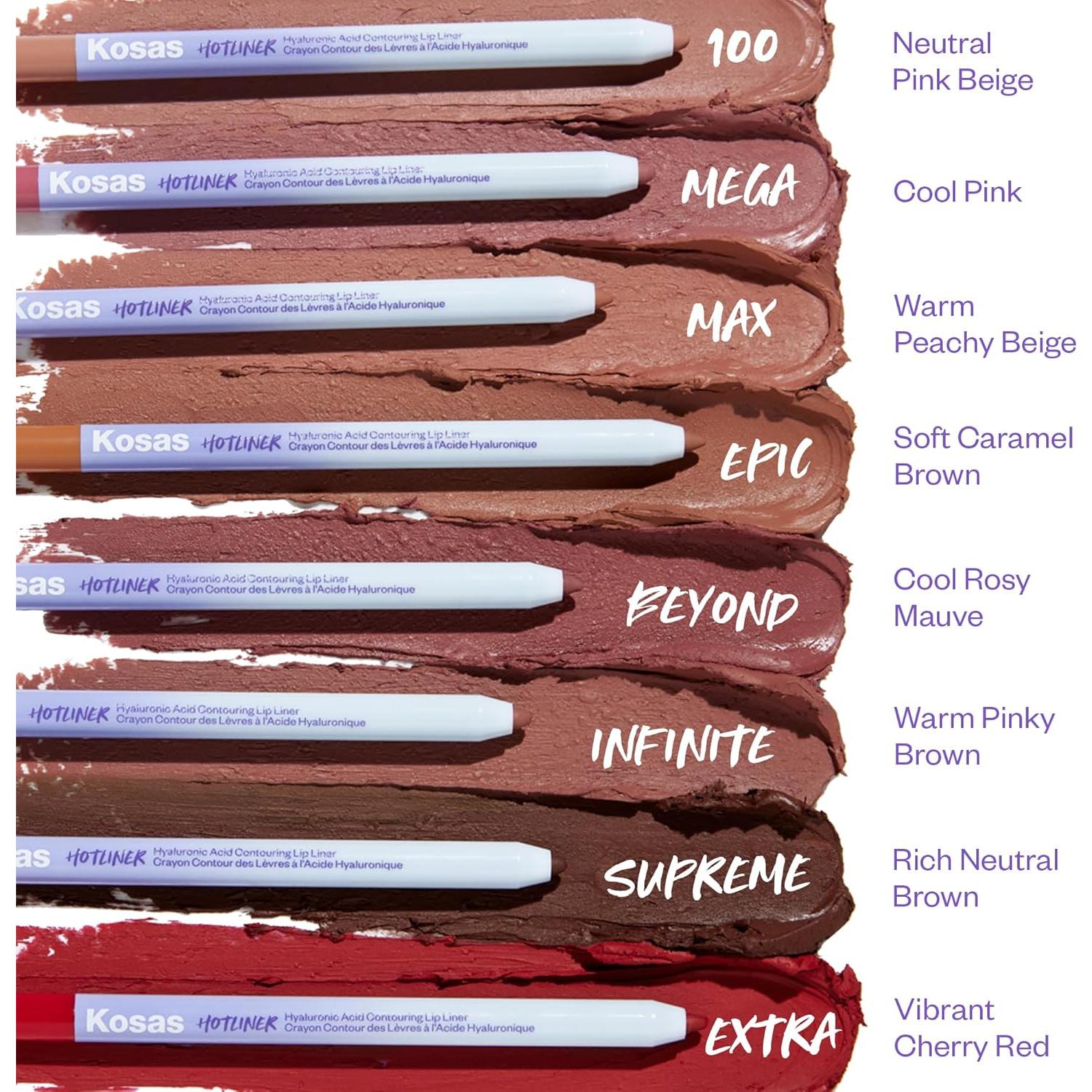 Delineador de Labios Retráctil Kosas Hotliner - Hidratante y Larga Duración